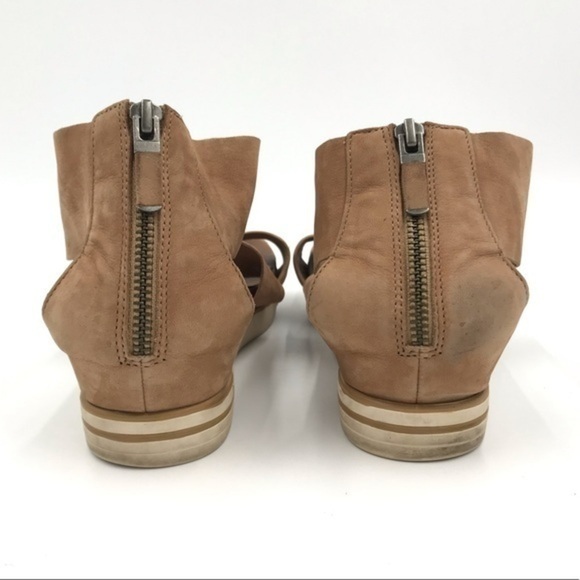 Eileen Fisher Soft Tan Leather Criss Cross Platform Sport Sandals Size 9 - Picture 3 of 8